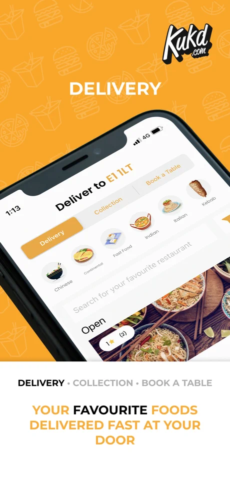 KUKD app order tracking screen showing delivery status