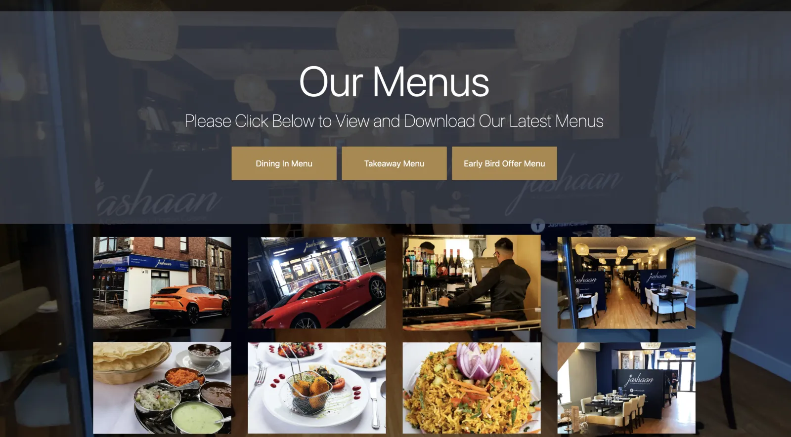 KUKD white-label restaurant website food menu with categories and pricing