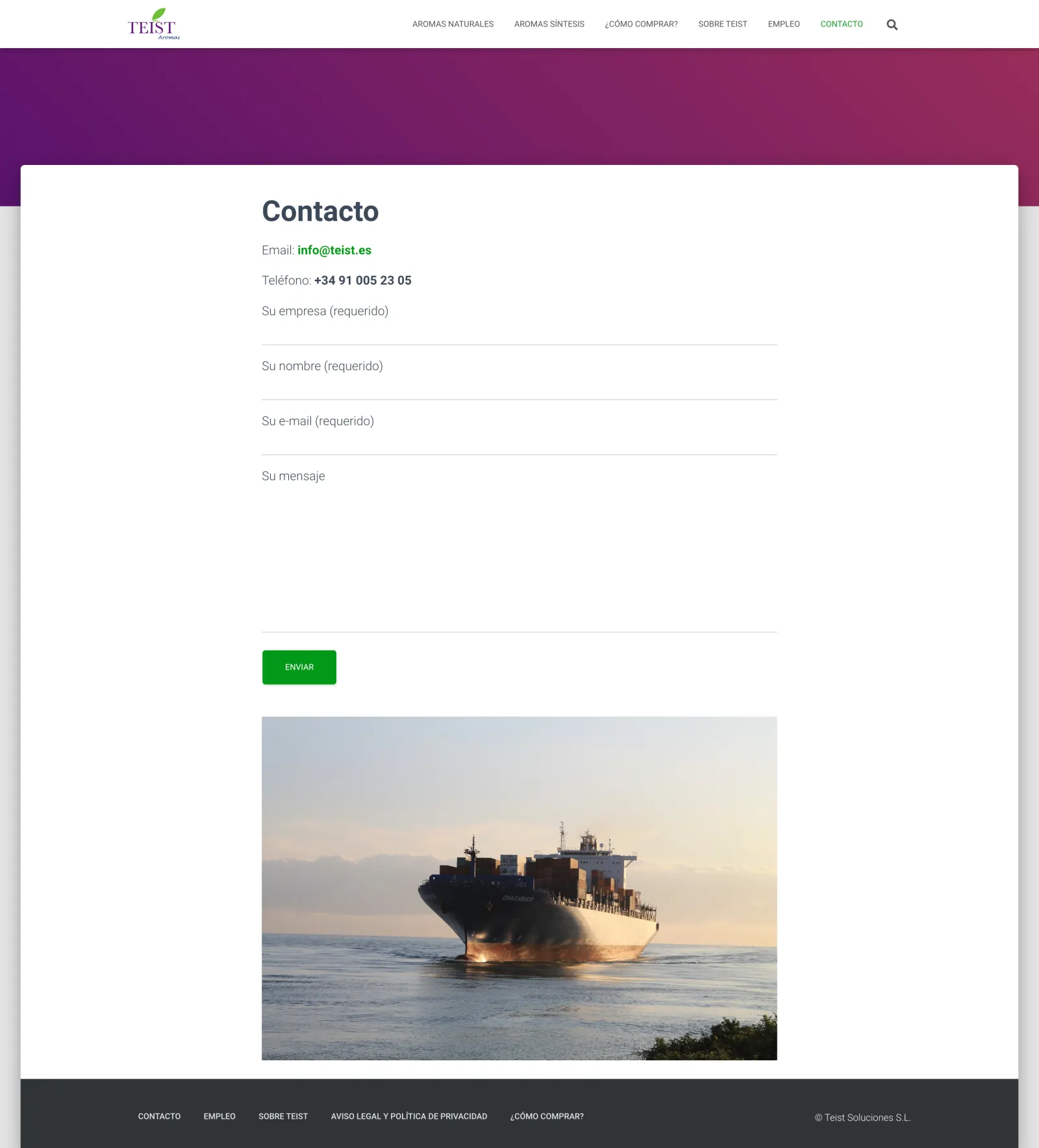 Teist Aromas product detail page with pricing and add to cart options